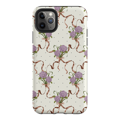 Hydrangea Ribbon Printed Phone Cases iPhone 11 Pro Max / Armoured by Veronica Tucker - The Dairy