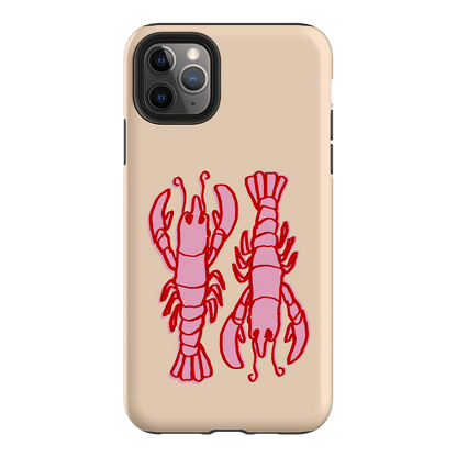 Lobster Love Peach Printed Phone Cases iPhone 11 Pro Max / Armoured by The Dairy - The Dairy