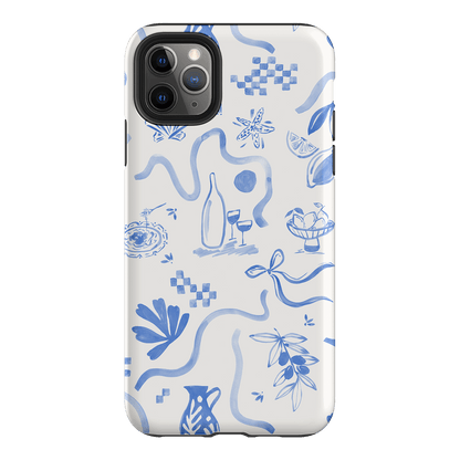 Mediterranean Wave Printed Phone Cases iPhone 11 Pro Max / Armoured by Charlie Taylor - The Dairy