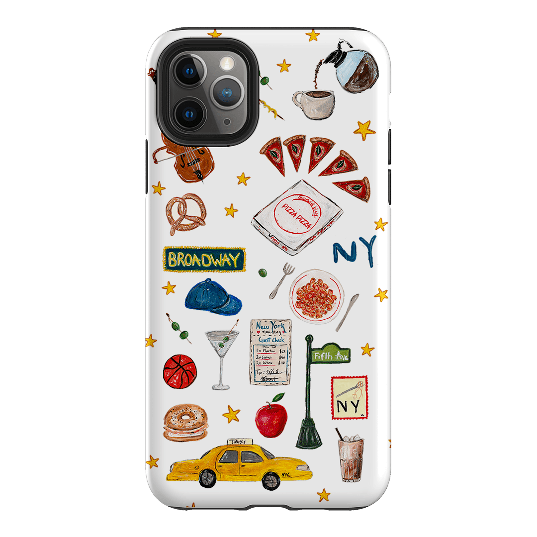 NYC White Printed Phone Cases iPhone 11 Pro Max / Armoured by BG. Studio - The Dairy