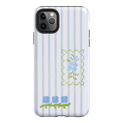 Patchwork Blue Printed Phone Cases iPhone 11 Pro Max / Armoured by Kayla Carr - The Dairy