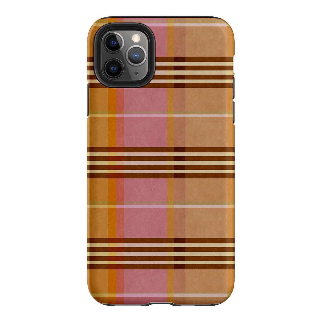 Peachy Plaid Printed Phone Cases iPhone 11 Pro Max / Armoured by Fenton & Fenton - The Dairy