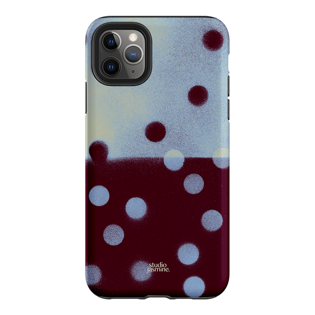 Plum Polka Dot Printed Phone Cases iPhone 11 Pro Max / Armoured by Jasmine Dowling - The Dairy