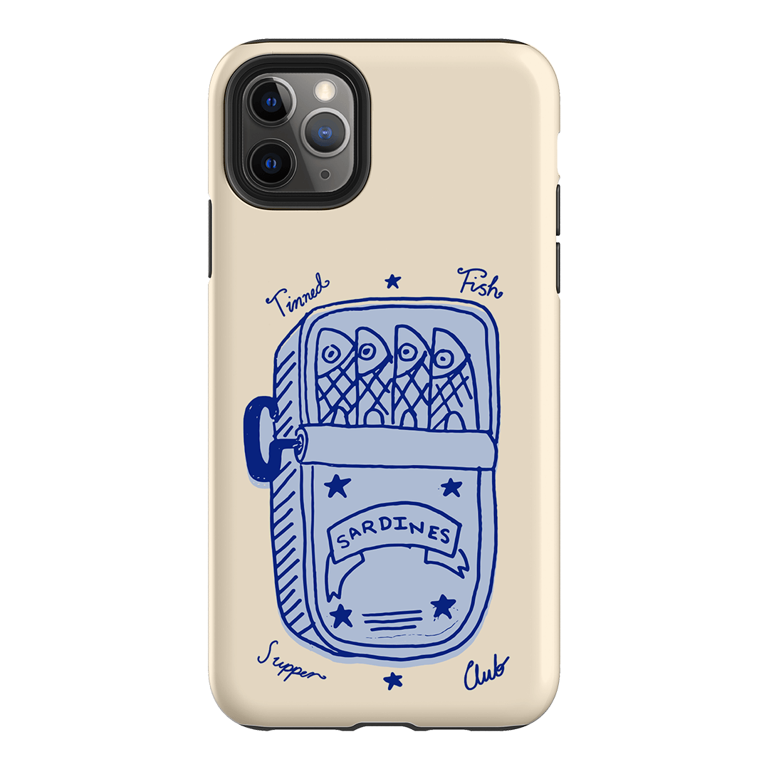 Sardine Social Blue Printed Phone Cases iPhone 11 Pro Max / Armoured by The Dairy - The Dairy