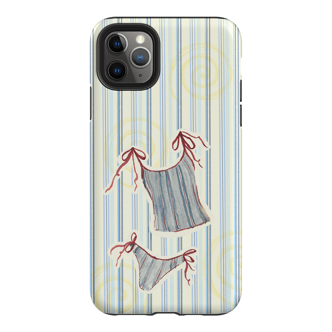 Stripe Tankini Printed Phone Cases iPhone 11 Pro Max / Armoured by Kayla Carr - The Dairy