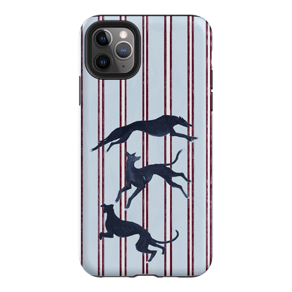 Stripey Hounds Printed Phone Cases iPhone 11 Pro Max / Armoured by Lisa Hu - The Dairy