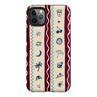 Summer Snacks Burgundy Printed Phone Cases iPhone 11 Pro Max / Armoured by Charlie Taylor - The Dairy