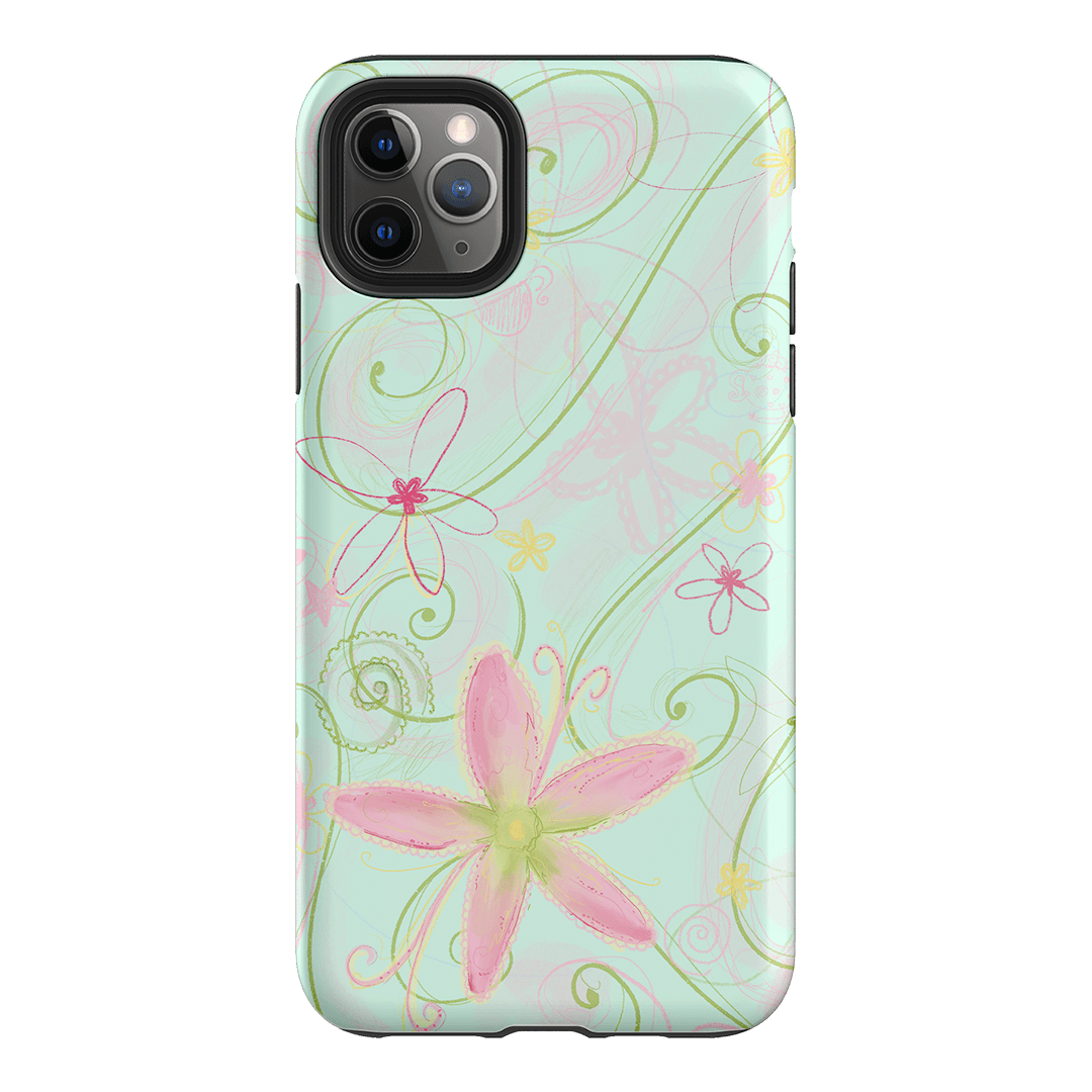Swirl Blue Printed Phone Cases iPhone 11 Pro Max / Armoured by Kayla Carr - The Dairy