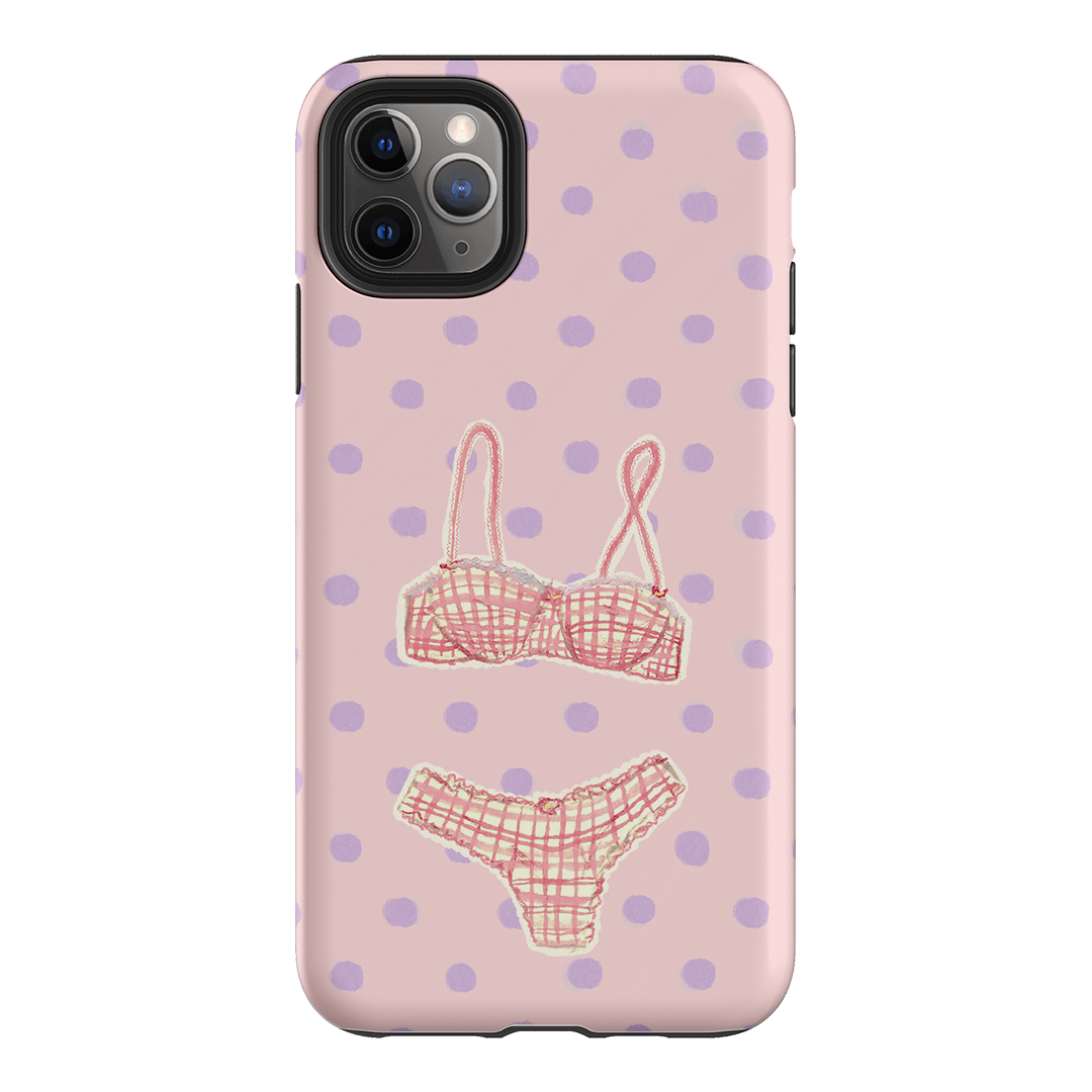 Vintage Gingham Printed Phone Cases iPhone 11 Pro Max / Armoured by Kayla Carr - The Dairy