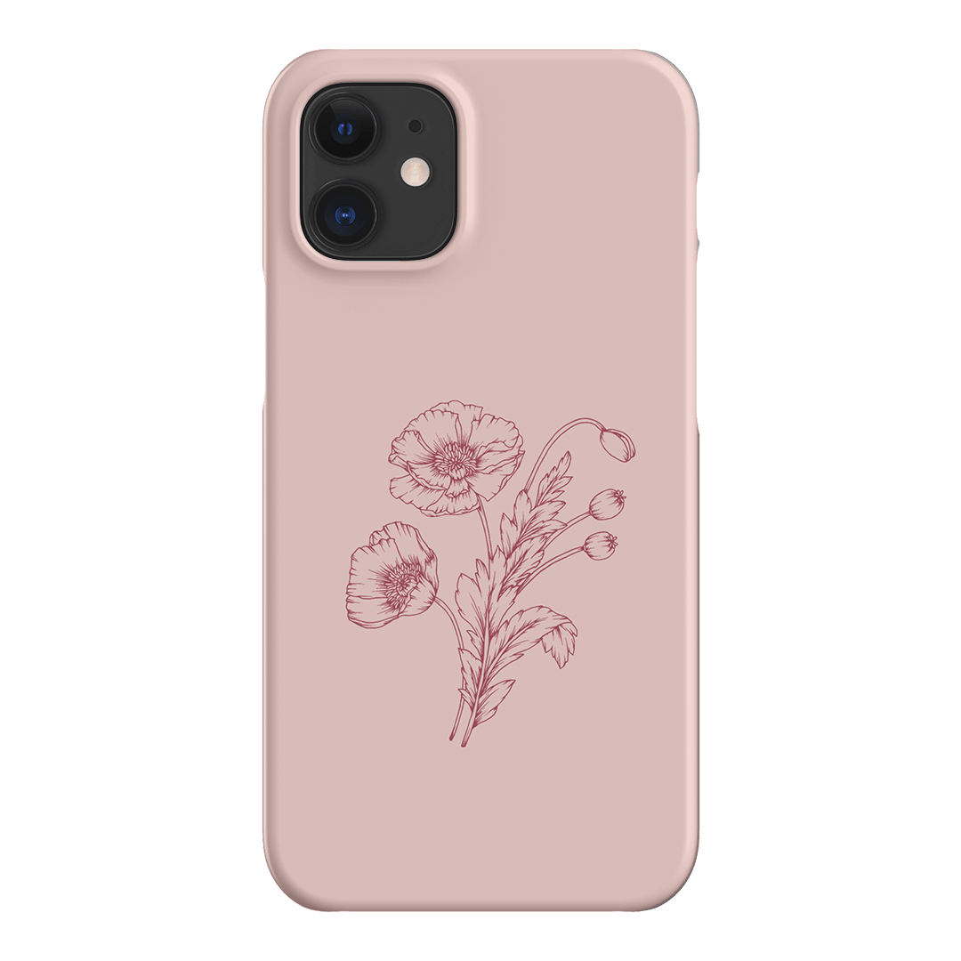 Blush Poppies Printed Phone Cases iPhone 12 / Snap by Typoflora - The Dairy