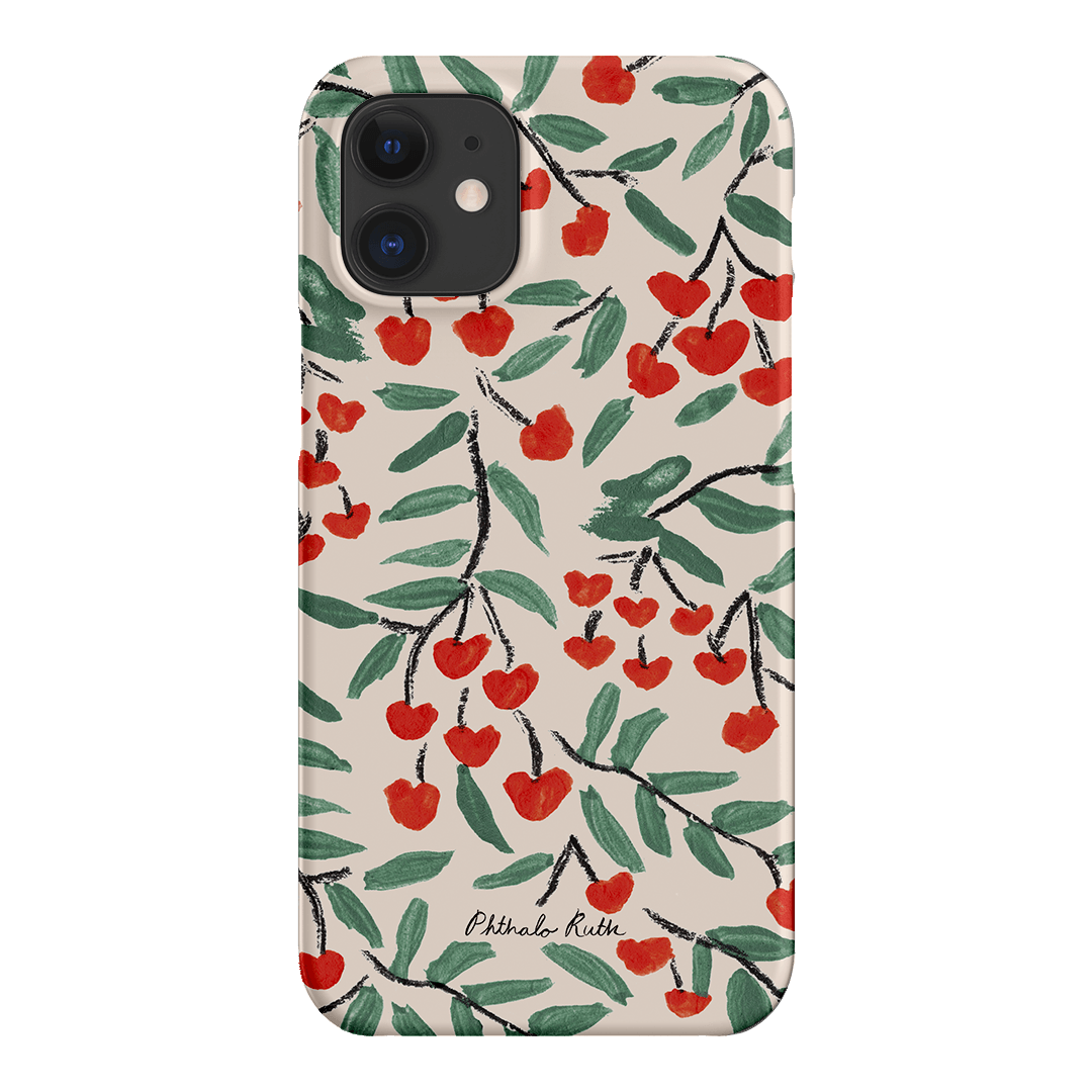 Cherry Love Printed Phone Cases iPhone 12 / Snap by Phthalo Ruth - The Dairy
