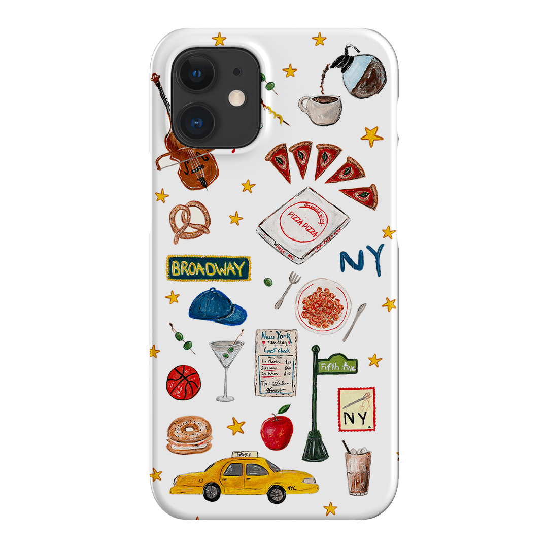 NYC White Printed Phone Cases iPhone 12 / Snap by BG. Studio - The Dairy