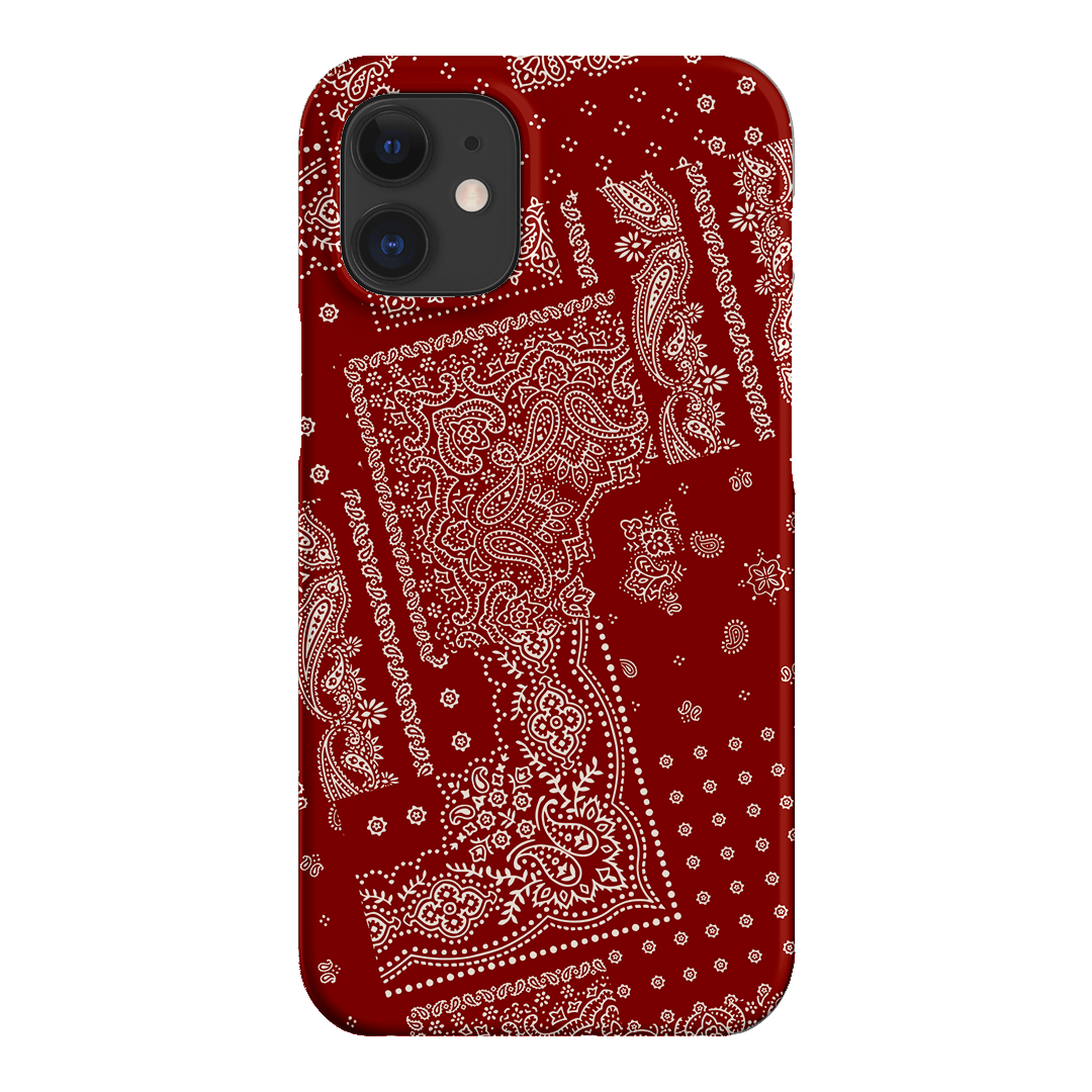 Paisley Crimson Printed Phone Cases iPhone 12 / Snap by The Dairy - The Dairy