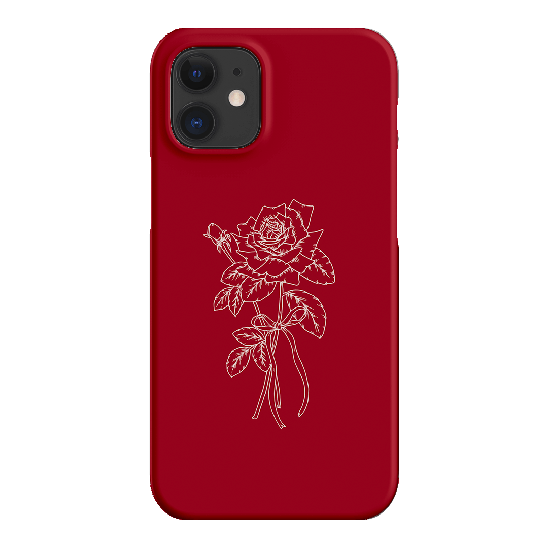 Red Rose Printed Phone Cases iPhone 12 / Snap by Typoflora - The Dairy
