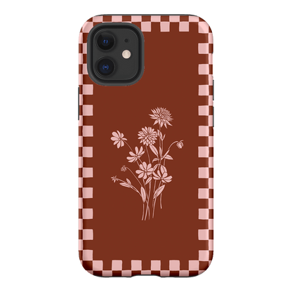 Dahlia Check Printed Phone Cases iPhone 12 / Armoured by Typoflora - The Dairy