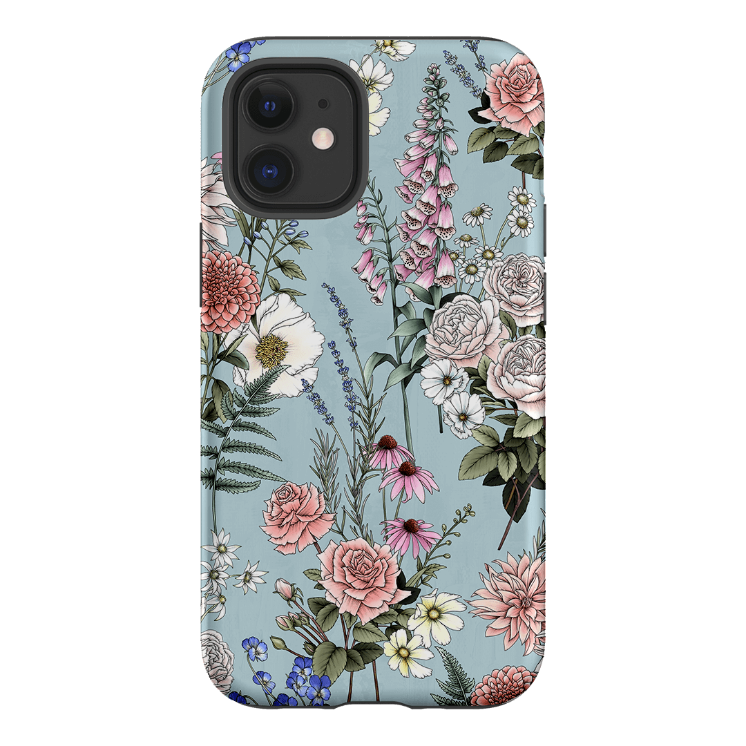 Garden Party Blue Printed Phone Cases iPhone 12 / Armoured by Typoflora - The Dairy