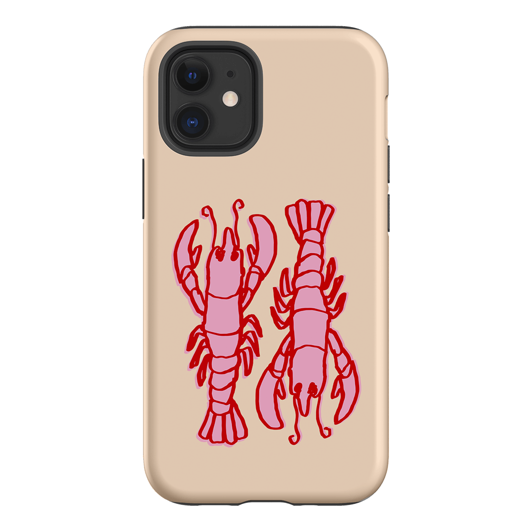 Lobster Love Peach Printed Phone Cases iPhone 12 / Armoured by The Dairy - The Dairy