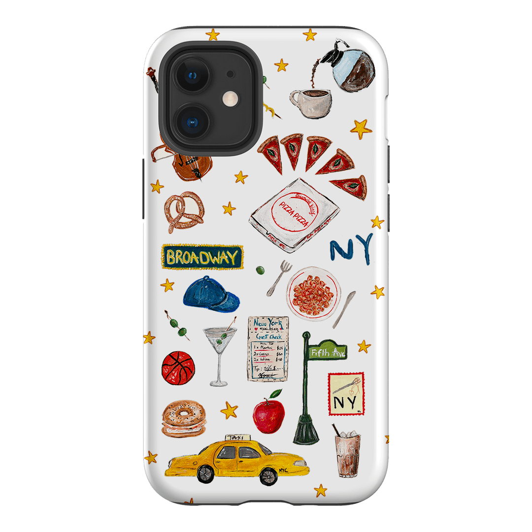 NYC White Printed Phone Cases iPhone 12 / Armoured by BG. Studio - The Dairy