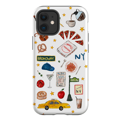 NYC White Printed Phone Cases iPhone 12 / Armoured by BG. Studio - The Dairy
