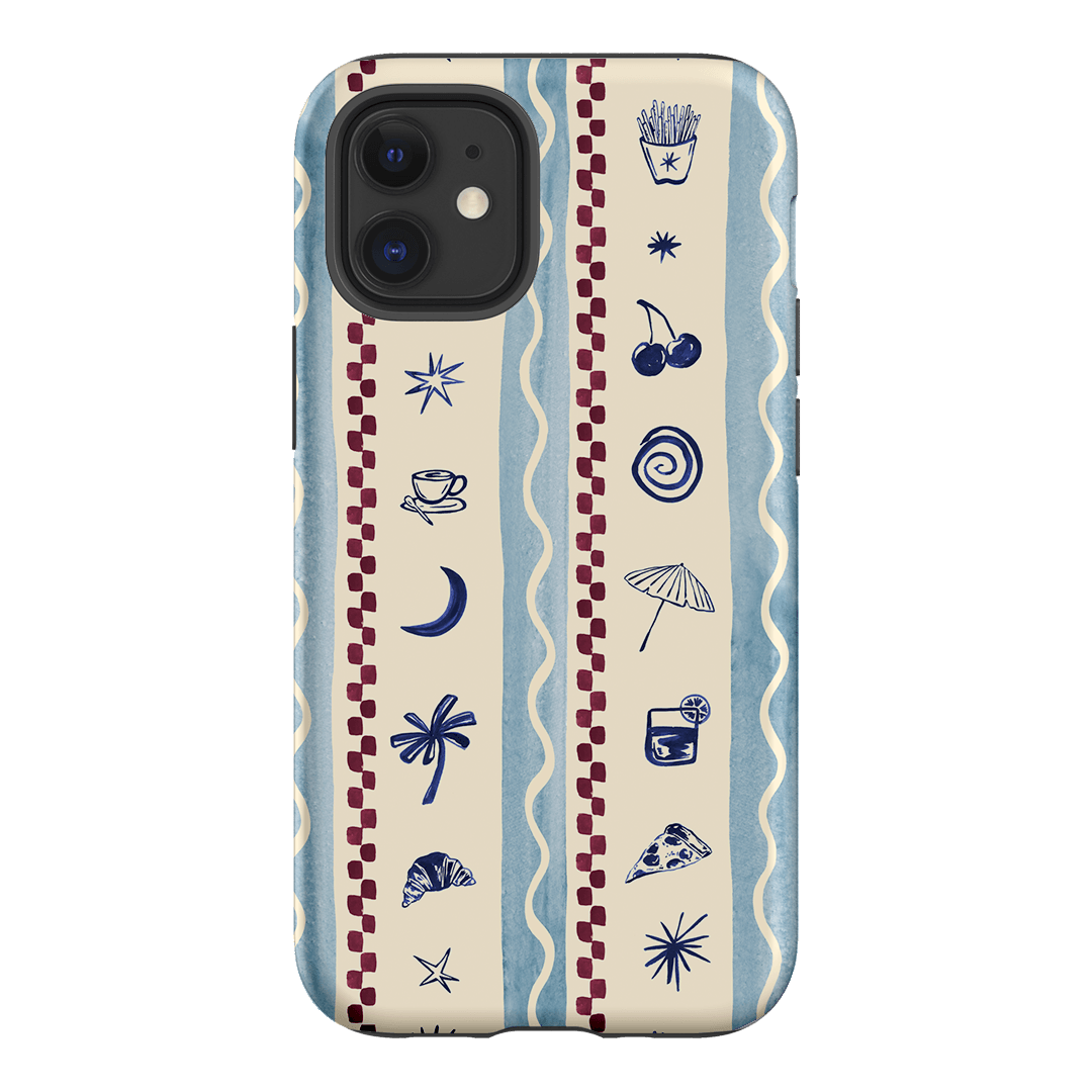 Summer Snacks Blue Printed Phone Cases iPhone 12 / Armoured by Charlie Taylor - The Dairy