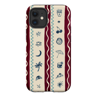 Summer Snacks Burgundy Printed Phone Cases iPhone 12 / Armoured by Charlie Taylor - The Dairy