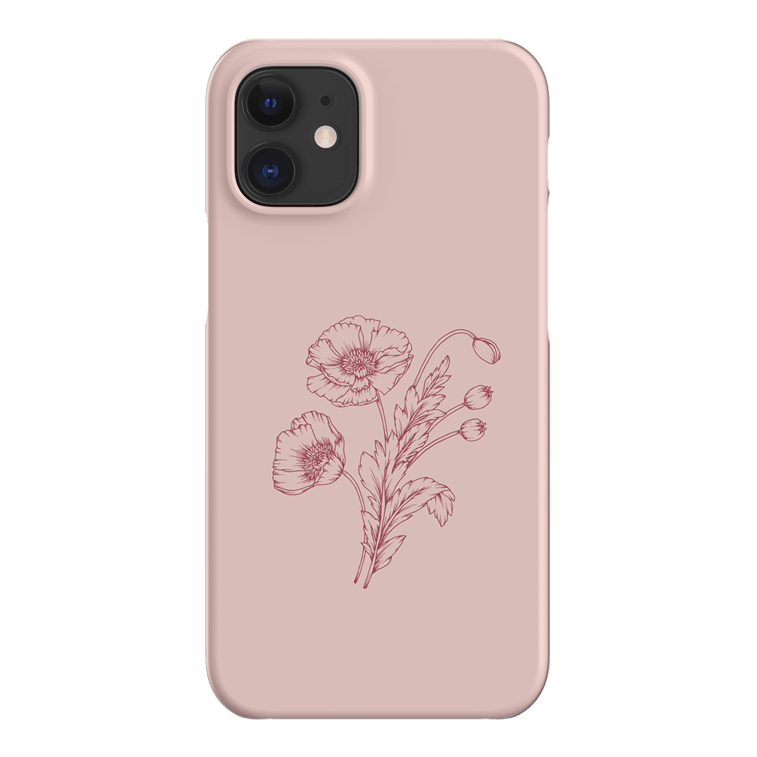 Blush Poppies Printed Phone Cases iPhone 12 Mini / Snap by Typoflora - The Dairy