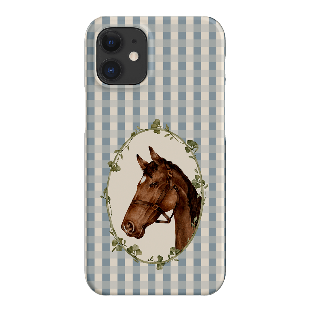 Gingham Horse Printed Phone Cases iPhone 12 Mini / Snap by Kasiags Art - The Dairy