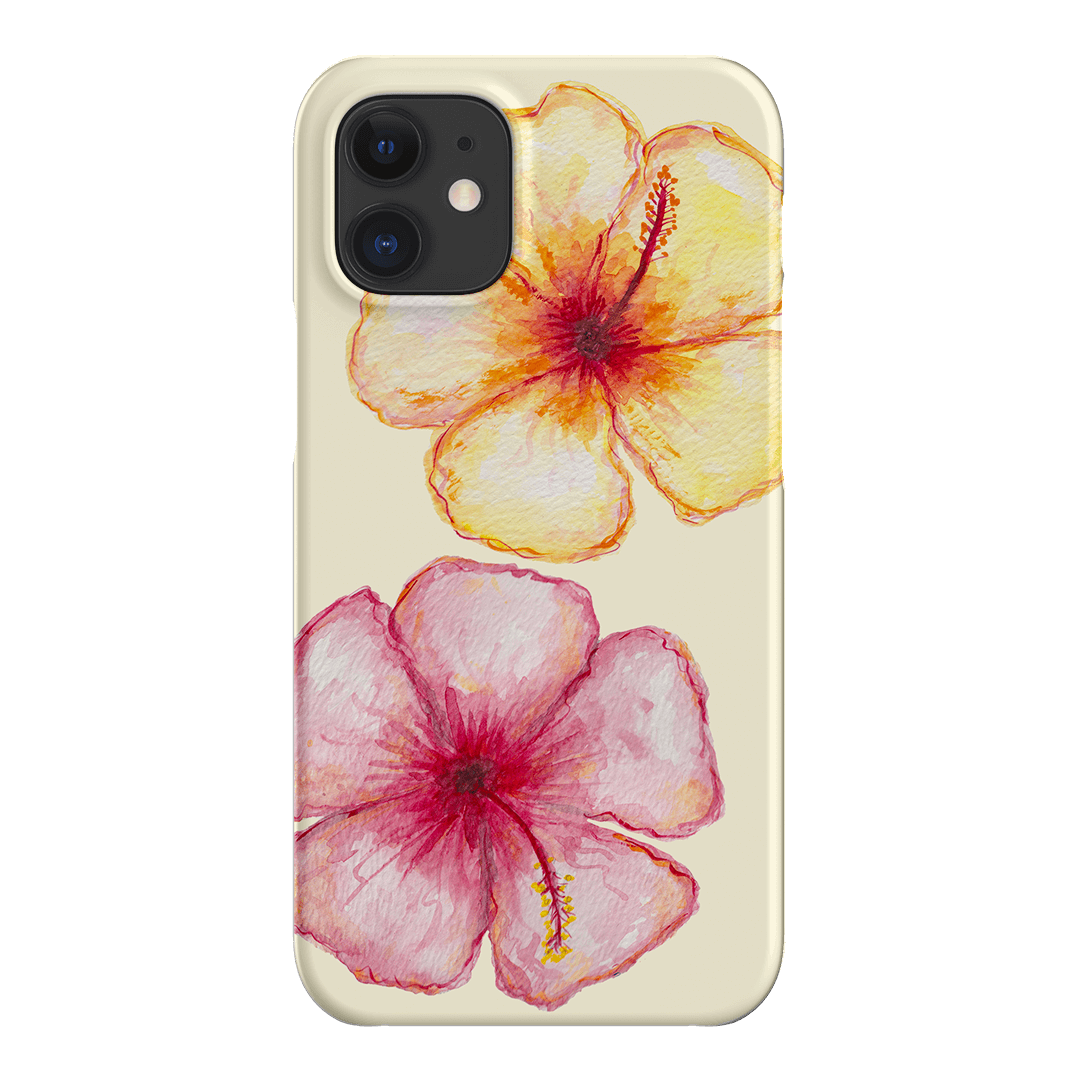 Hibiscus Flower Yellow Printed Phone Cases iPhone 12 Mini / Snap by BG. Studio - The Dairy