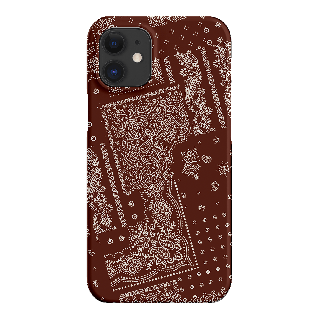 Paisley Cinnamon Printed Phone Cases iPhone 12 Mini / Snap by The Dairy - The Dairy
