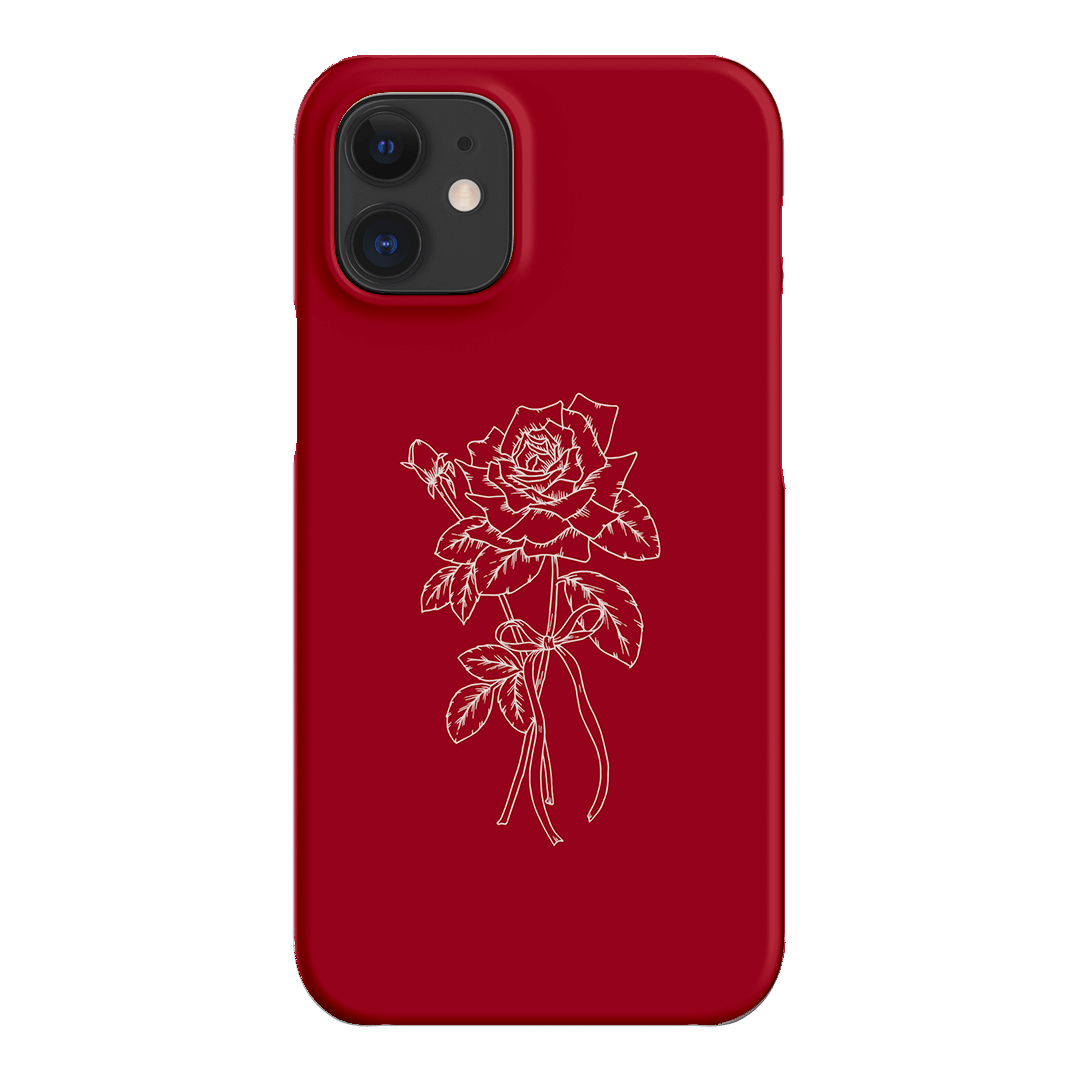 Red Rose Printed Phone Cases iPhone 12 Mini / Snap by Typoflora - The Dairy