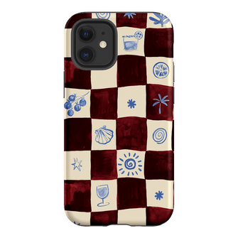 Afternoon Mezze Maroon Printed Phone Cases iPhone 12 Mini / Armoured by Charlie Taylor - The Dairy