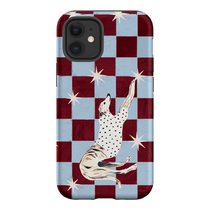 Check Greyhound Blue Printed Phone Cases iPhone 12 Mini / Armoured by Lisa Hu - The Dairy