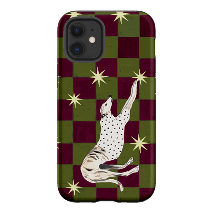 Check Greyhound Green Printed Phone Cases iPhone 12 Mini / Armoured by Lisa Hu - The Dairy