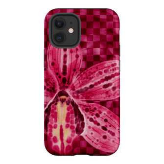 Check Orchid Printed Phone Cases iPhone 12 Mini / Armoured by Sally Hungerford - The Dairy