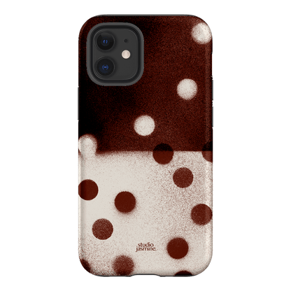 Espresso Polka Dot Printed Phone Cases iPhone 12 Mini / Armoured by Jasmine Dowling - The Dairy