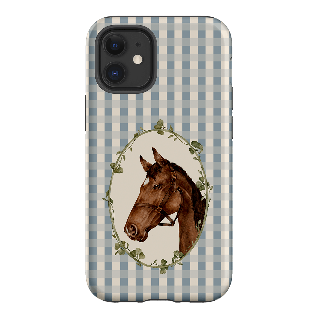 Gingham Horse Printed Phone Cases iPhone 12 Mini / Armoured by Kasiags Art - The Dairy