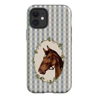 Gingham Horse Printed Phone Cases iPhone 12 Mini / Armoured by Kasiags Art - The Dairy