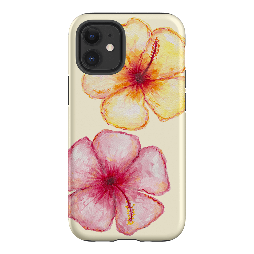 Hibiscus Flower Yellow Printed Phone Cases iPhone 12 Mini / Armoured by BG. Studio - The Dairy