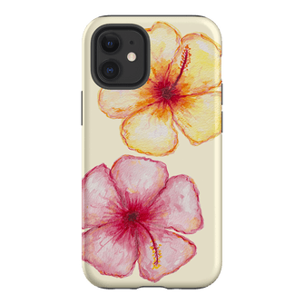 Hibiscus Flower Yellow Printed Phone Cases iPhone 12 Mini / Armoured by BG. Studio - The Dairy