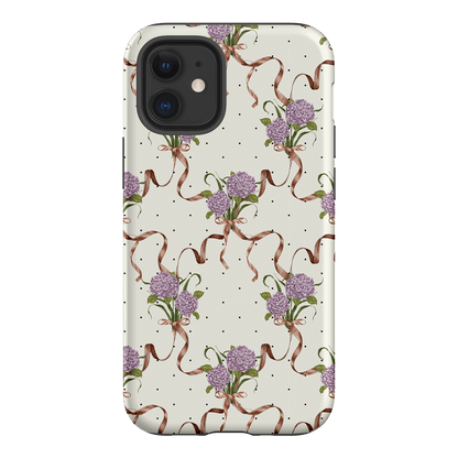 Hydrangea Ribbon Printed Phone Cases iPhone 12 Mini / Armoured by Veronica Tucker - The Dairy