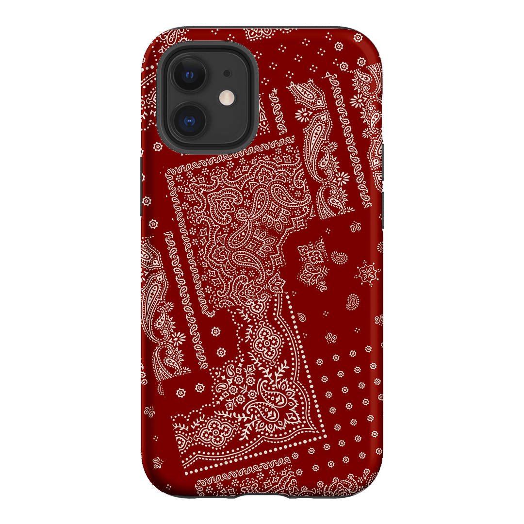 Paisley Crimson Printed Phone Cases iPhone 12 Mini / Armoured by The Dairy - The Dairy