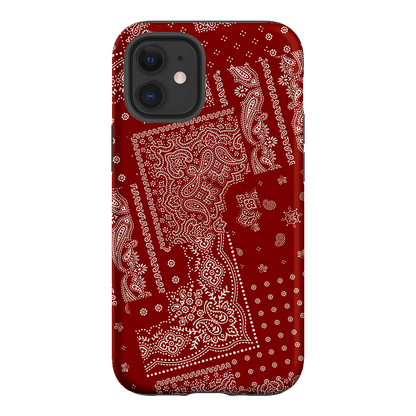 Paisley Crimson Printed Phone Cases iPhone 12 Mini / Armoured by The Dairy - The Dairy