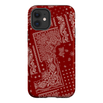 Paisley Crimson Printed Phone Cases iPhone 12 Mini / Armoured by The Dairy - The Dairy