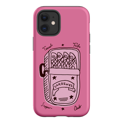 Sardine Social Pink Printed Phone Cases iPhone 12 Mini / Armoured by The Dairy - The Dairy