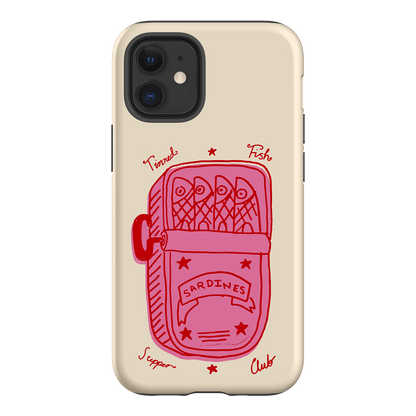 Sardine Social Red Printed Phone Cases iPhone 12 Mini / Armoured by The Dairy - The Dairy
