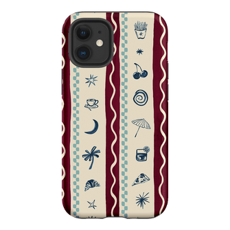 Summer Snacks Burgundy Printed Phone Cases iPhone 12 Mini / Armoured by Charlie Taylor - The Dairy
