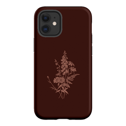 Wildflowers Mocha Printed Phone Cases iPhone 12 Mini / Armoured by Typoflora - The Dairy