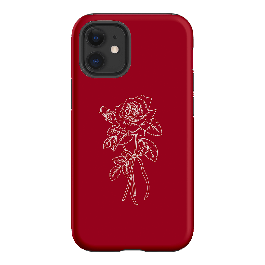 Red Rose Printed Phone Cases iPhone 12 Mini / Armoured by Typoflora - The Dairy