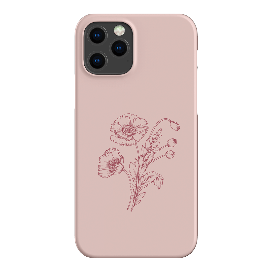 Blush Poppies Printed Phone Cases iPhone 12 Pro / Snap by Typoflora - The Dairy