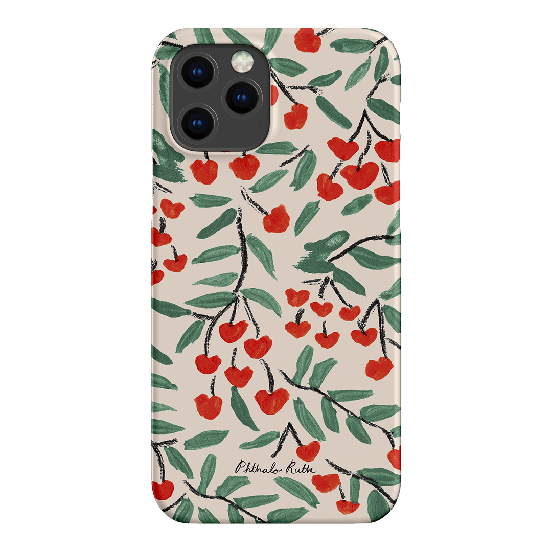 Cherry Love Printed Phone Cases iPhone 12 Pro / Snap by Phthalo Ruth - The Dairy